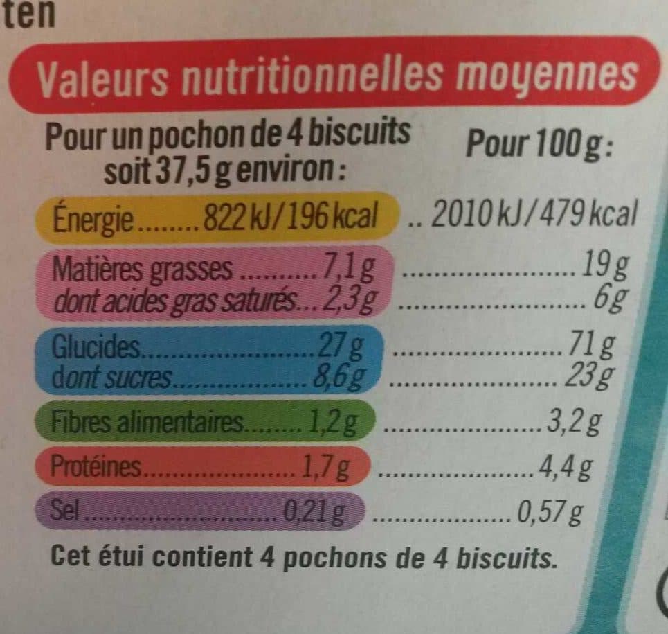 U Sablés nappés chocolat noir packshot