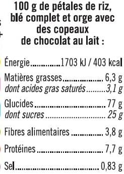 U Céréales Pétales de riz et blé complet avec copeaux de chocolat au lait 550g packshot