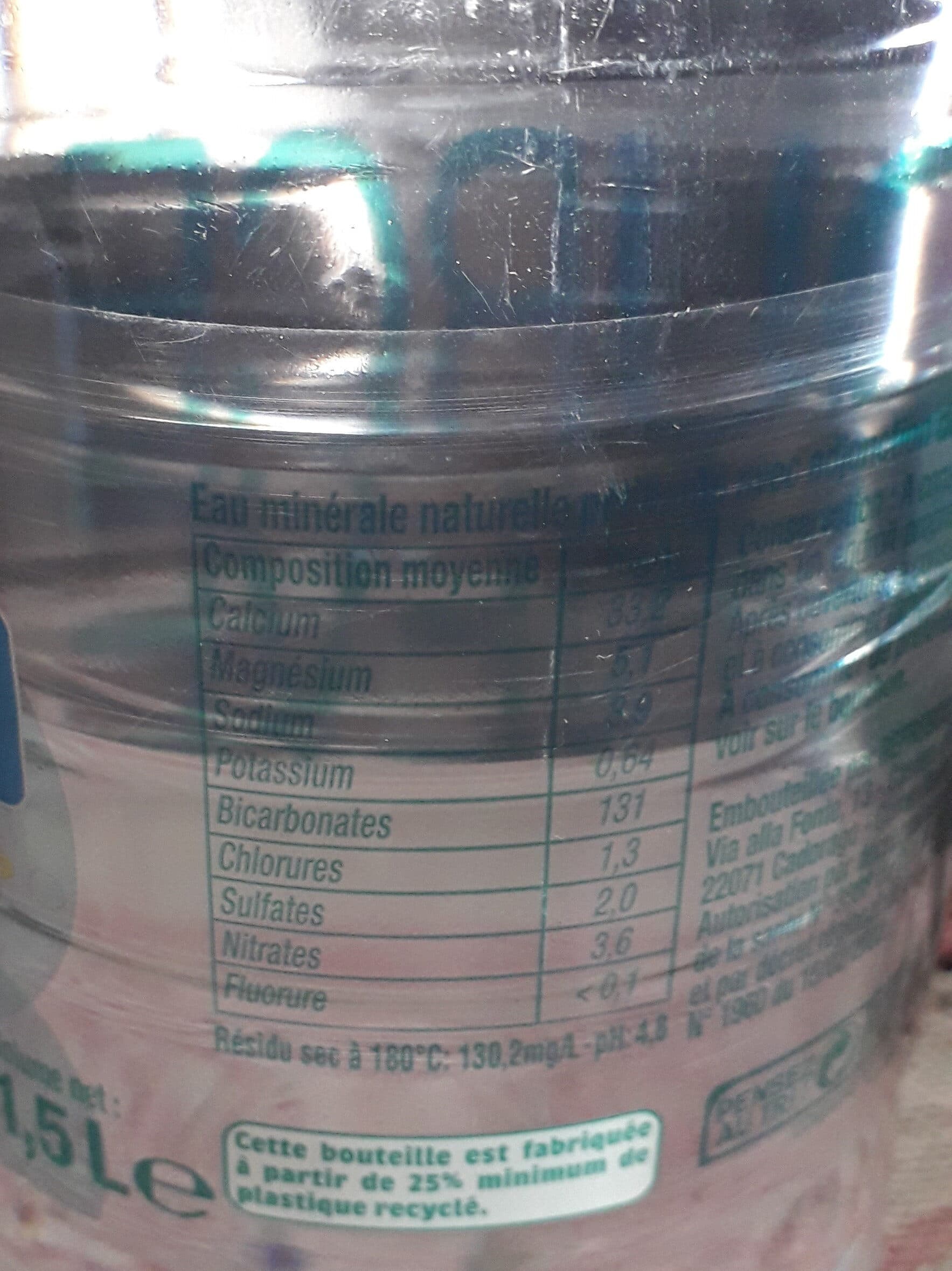 U Eau Minerale Naturelle Pauvre En Sodium packshot