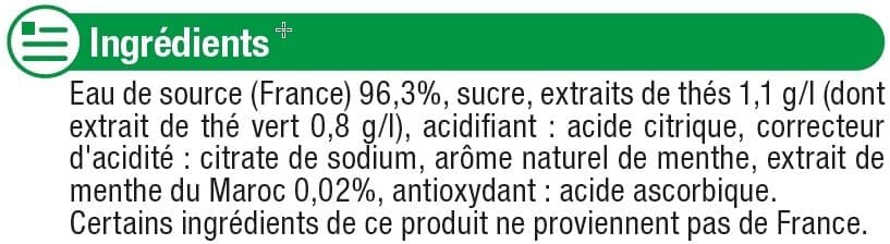 U Boisson au thé vert glacé Parfum menthe - Bouteille 1,5l packshot