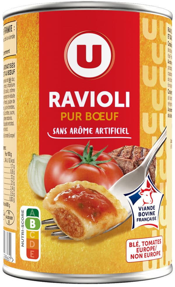 U Ravioli pur boeuf packshot