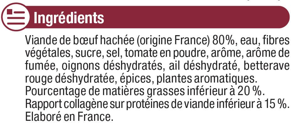 U Burgers ronds saveur barbecue 80% Viande de Boeuf Française 20% dematière grasse packshot