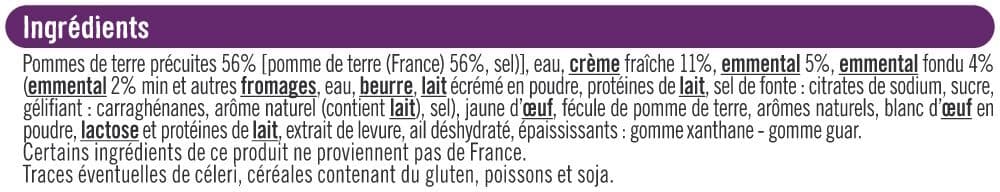 U Mini gratin dauphinois 4x120g 480g packshot