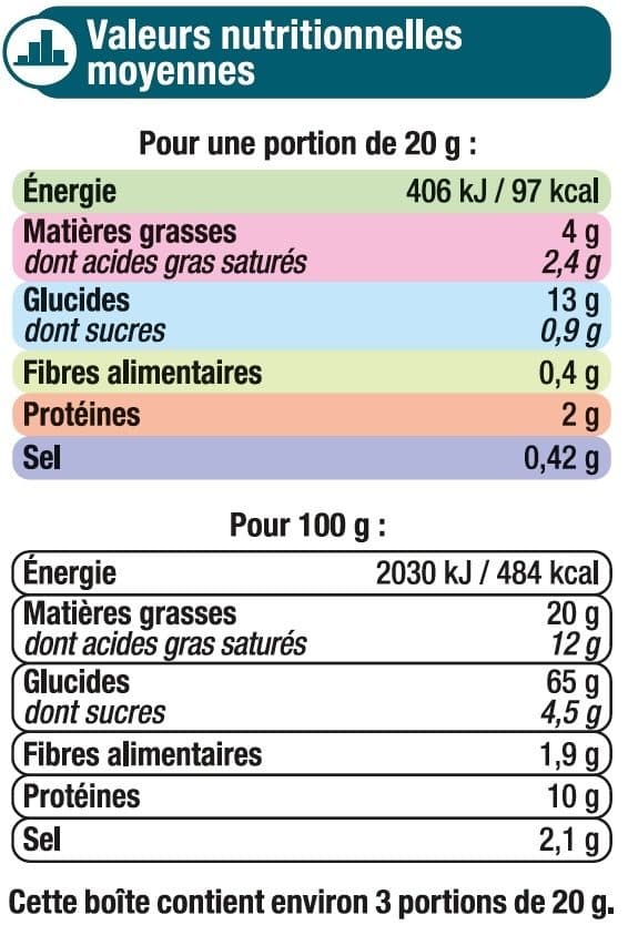 U Tranchettes saveur bleu packshot