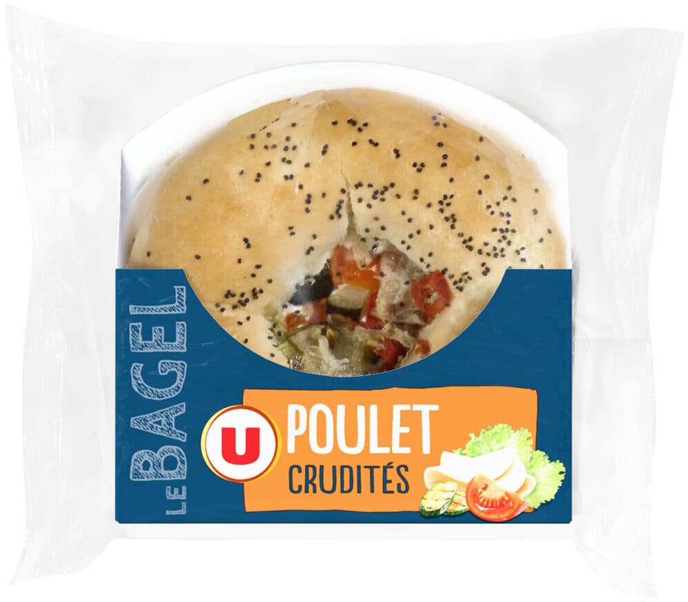 U Sandwich Bagel au poulet, 145g packshot