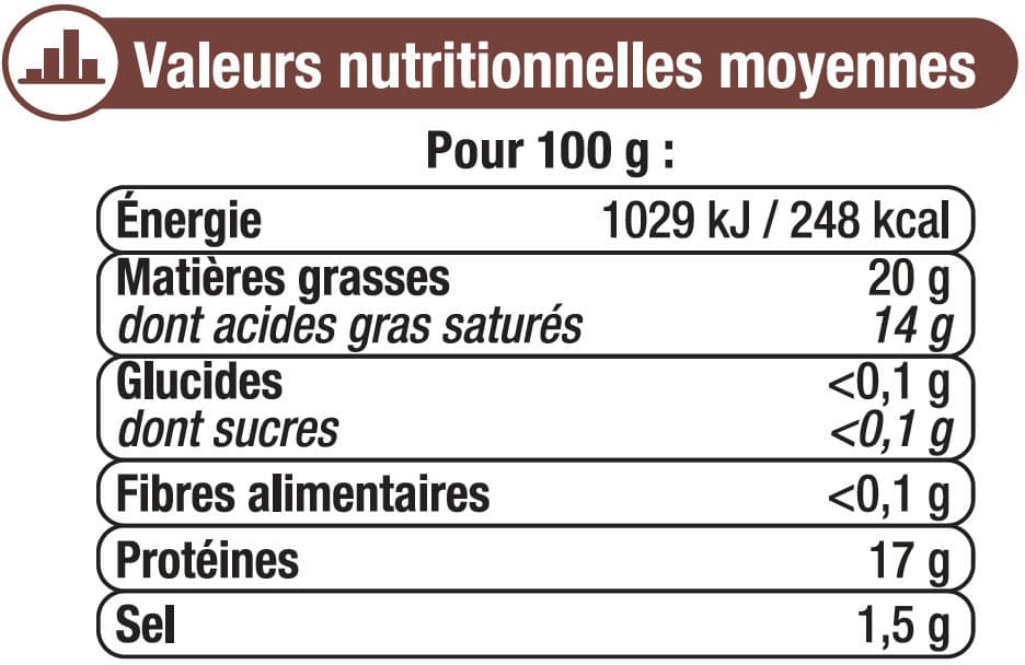 U Fromage de chèvre pasteurisé bûche de caractère 25% MG packshot
