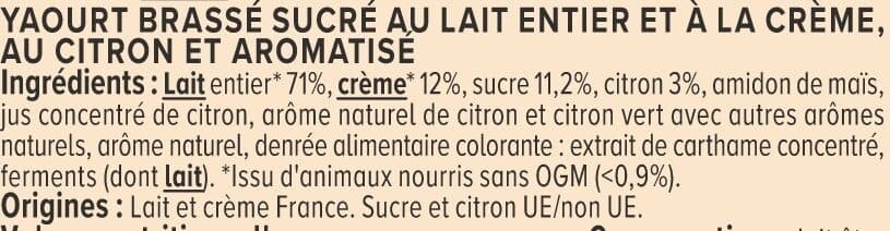 U Yaourt à la grecque au citron 4X150g packshot