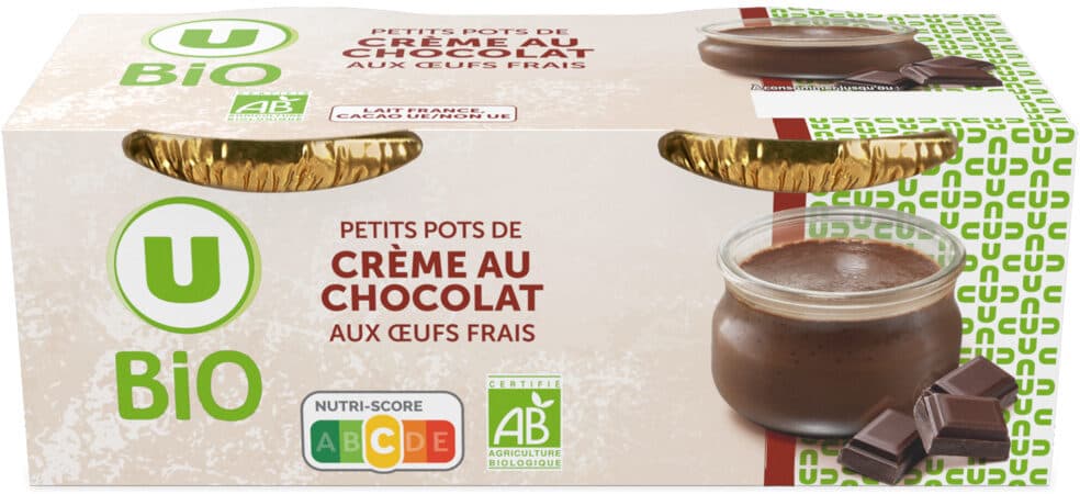 U Petits pots de crème au chocolat - 2x100g packshot