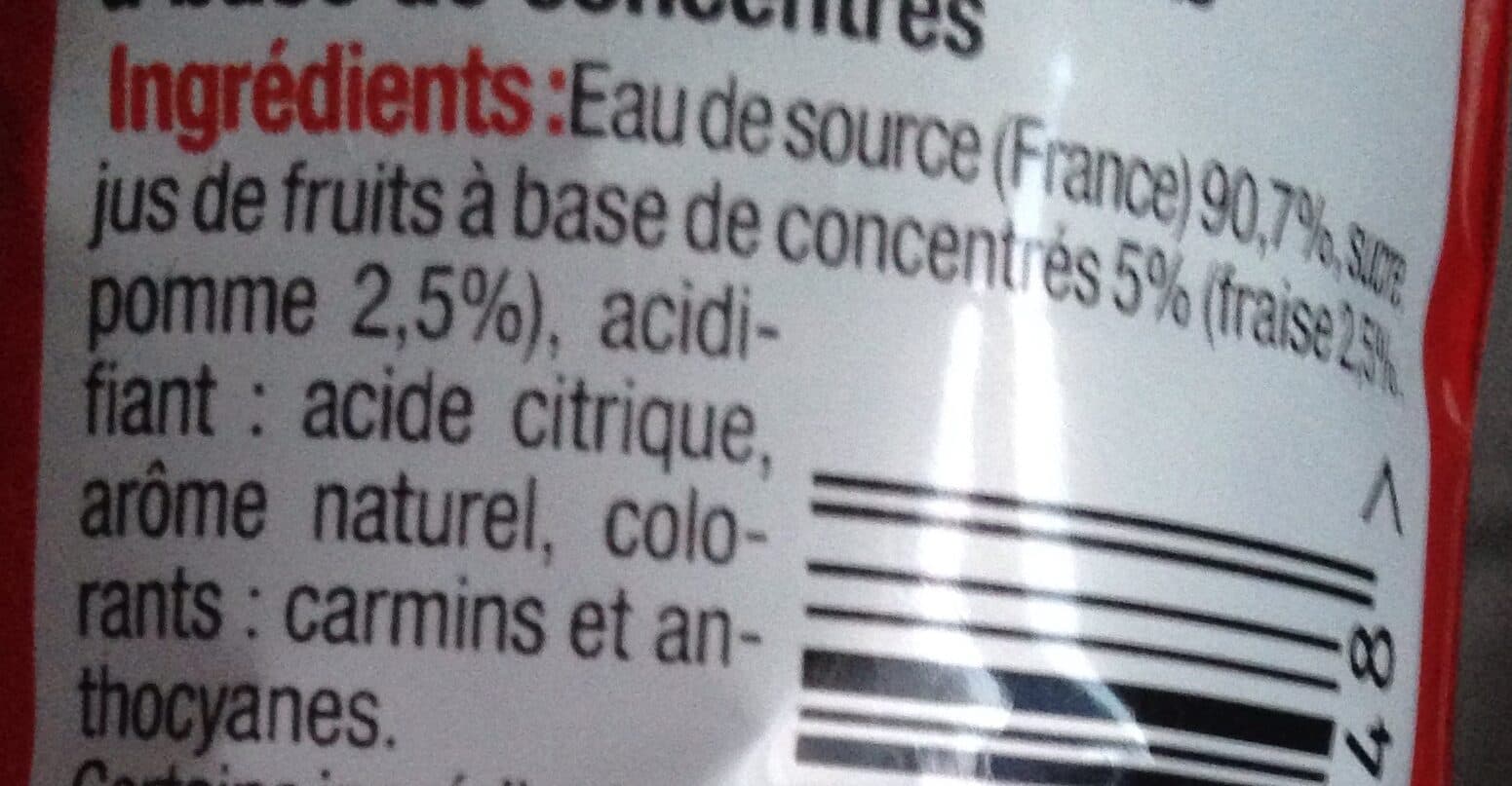 U Eau fruitée au jus de fraise packshot