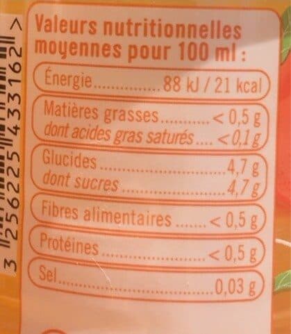 U Eau fruitée saveur pêche packshot