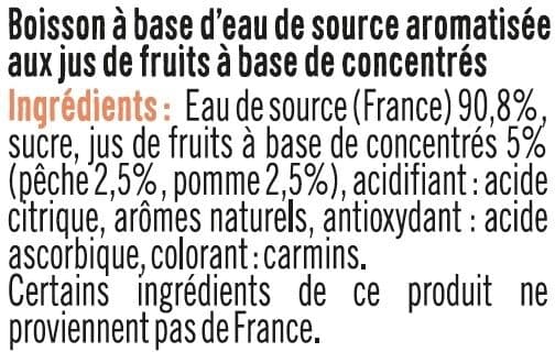 U Boisson à l'eau de source aux jus de fruits abc - Aromatisée saveurPêche packshot