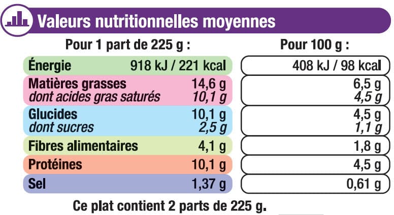 U Gratin de légumes 450g packshot
