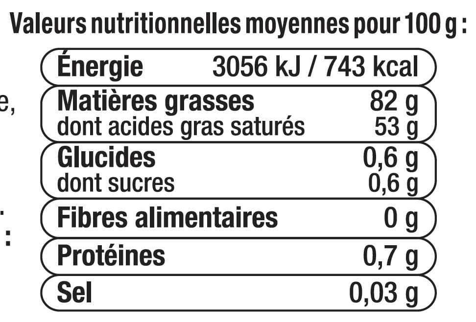 U Beurre de baratte doux 82% de MG packshot