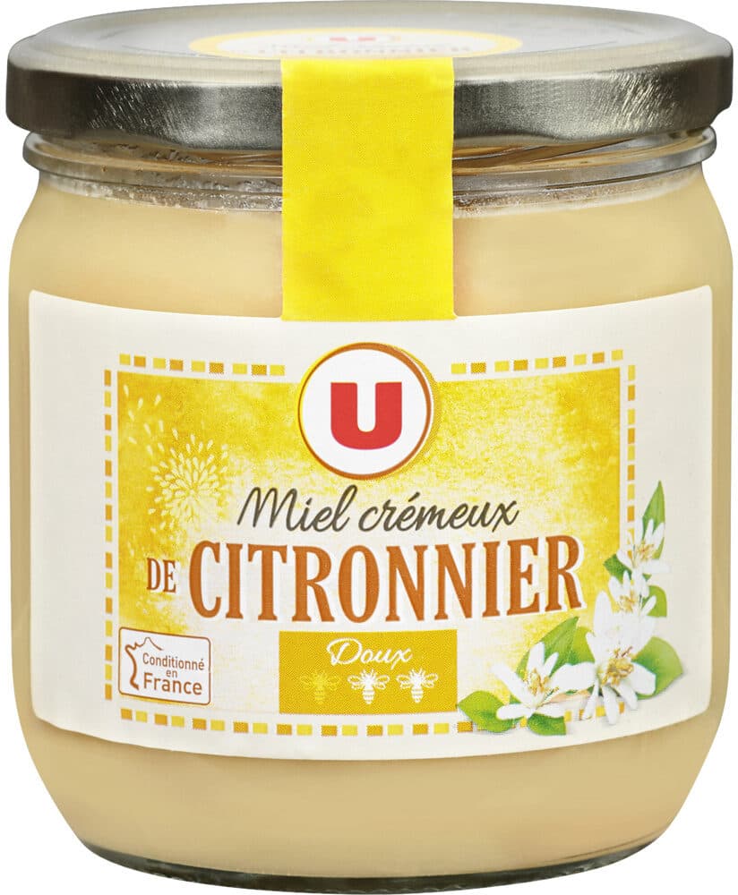 U Miel crémeux de citronnier packshot