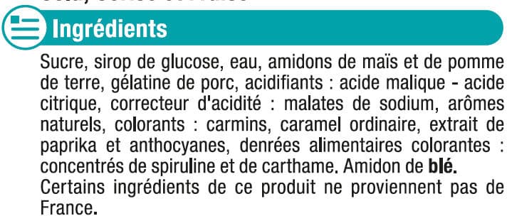 U Bonbons gélifiés mix party acides packshot