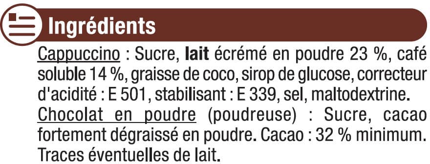 U Cappuccino nature avec poudreuse packshot