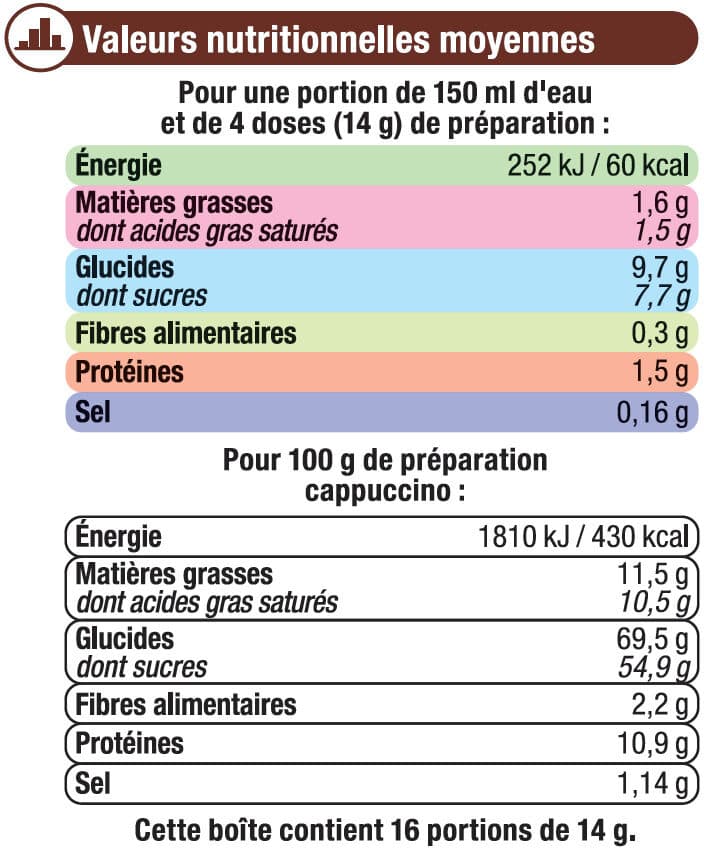U Cappuccino nature avec poudreuse packshot