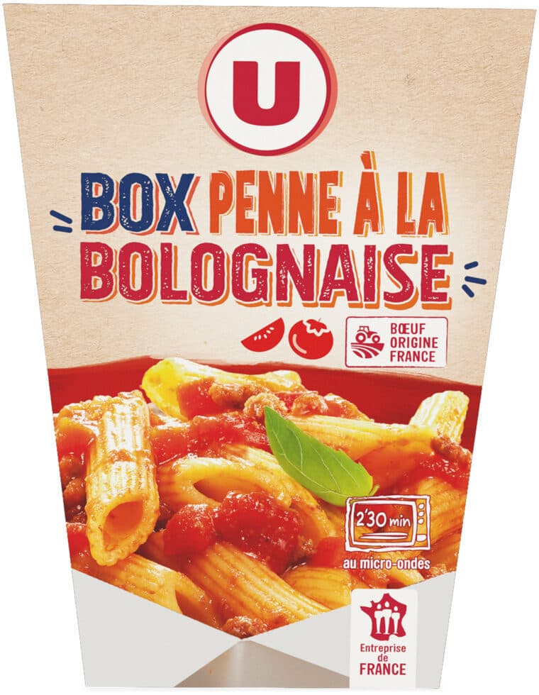 U Box penne à la bolognaise packshot