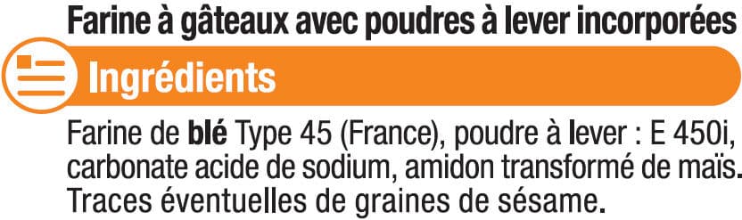 U Farine à gâteau doypack packshot
