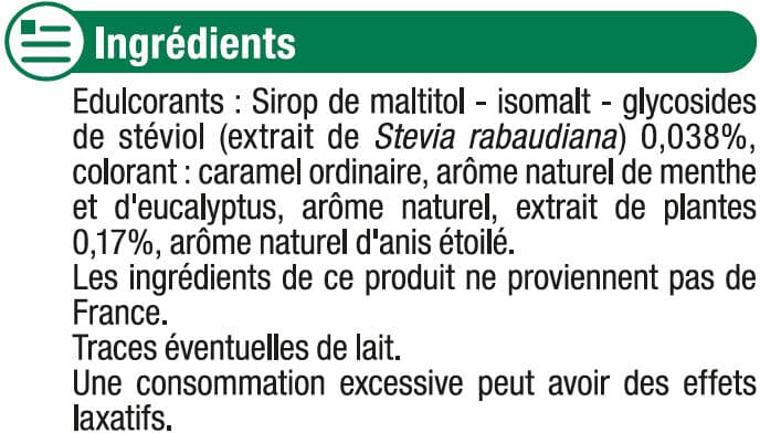 U Bonbons aux plantes et à l'extrait de stevia sans sucre sachet de 120g packshot