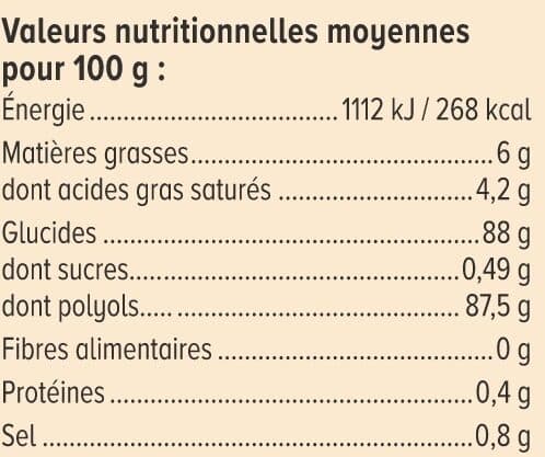 U Bonbons sans sucre saveur caramel stevia 120g packshot