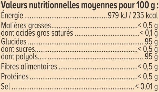 U Bonbons Tutti frutti sans sucres à l'extrait de stévia 120g packshot