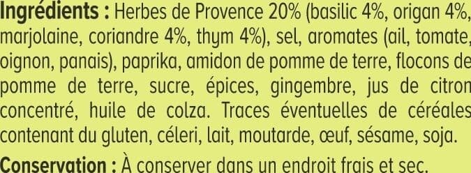 U Epices Kit papillote aux herbes de provence 31g packshot
