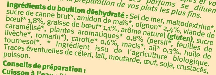 U Bouillon instantané avec viande de boeuf packshot