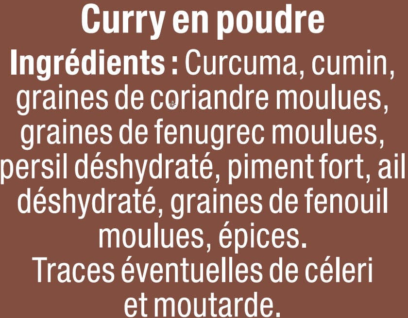 U Curry format petit, 15g packshot