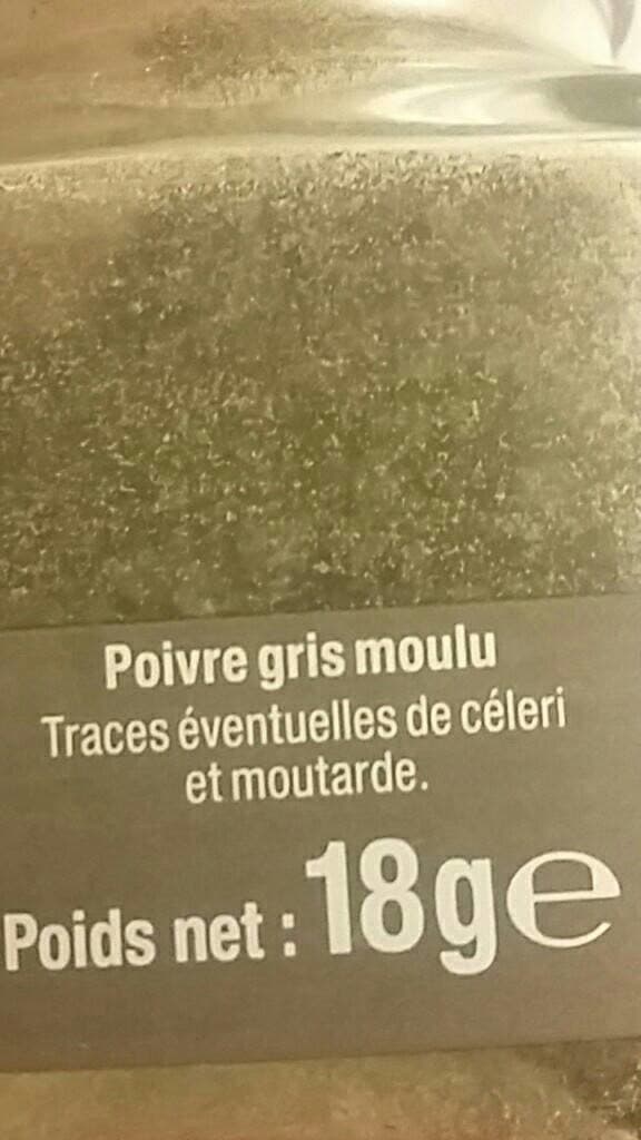 U Poivre gris moulu petit format, 18g packshot