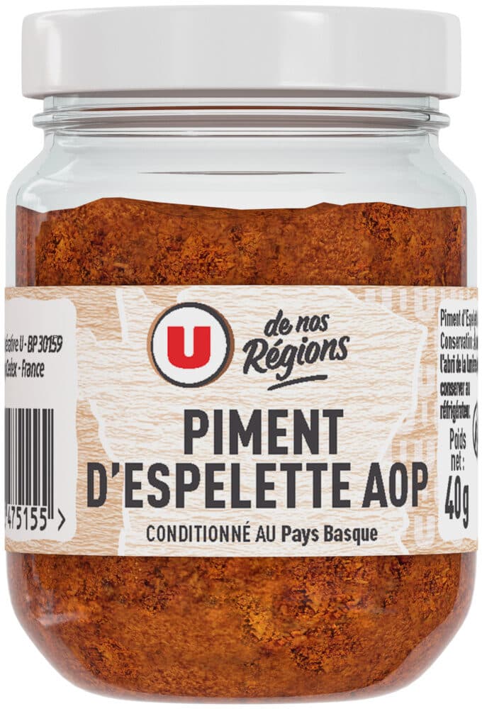 U Piment d'espelette aop format classique 40g packshot