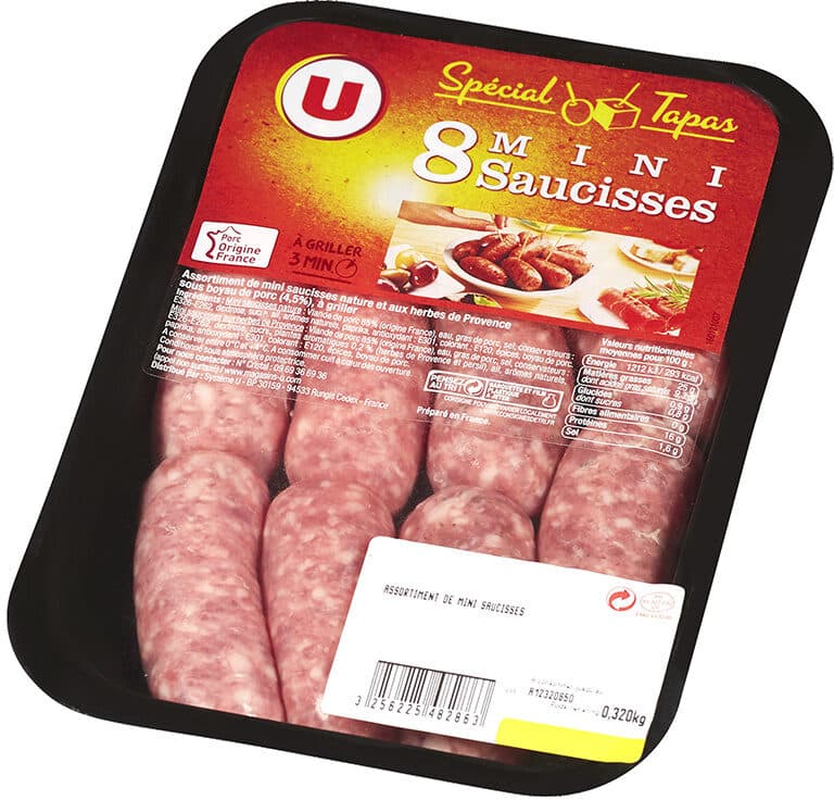 U Assortiment mini saucisses à griller packshot