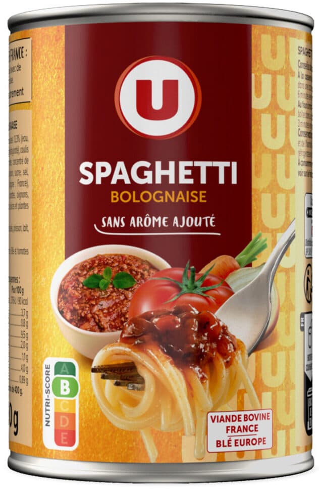 U Spaghetti bolognaise Boîte de 400g packshot