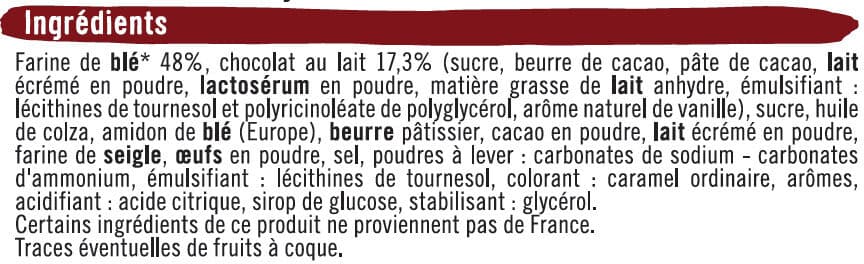U Sablés fourrés parfum chocolat noisettes packshot
