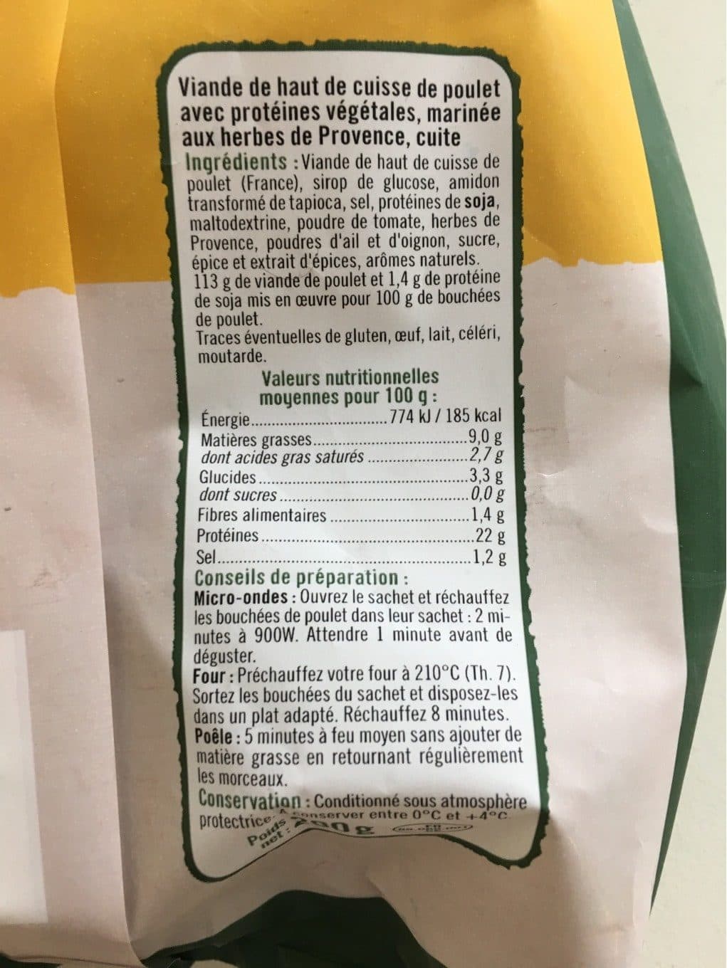 U Bouchée de poulet tomates et herbes de Provence packshot