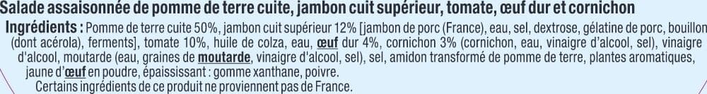 U Salade piémontaise au jambon - 500g packshot