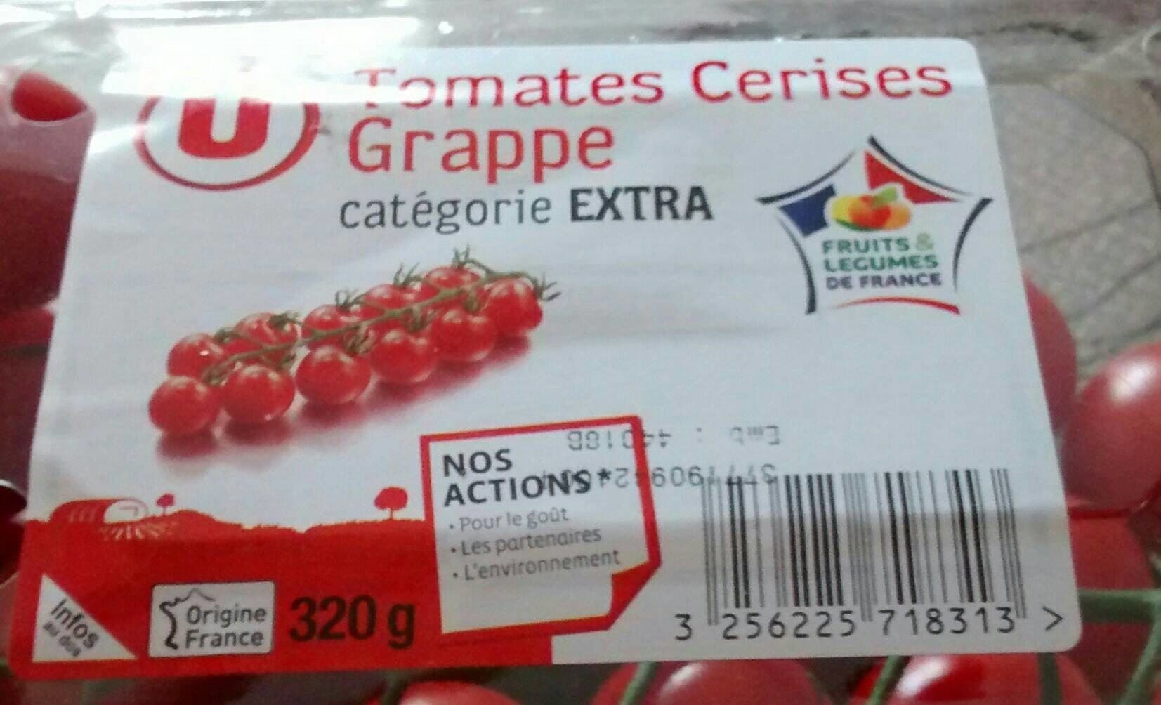U Tomate cerise en grappe - Catégorie Extra - Barquette 320g packshot