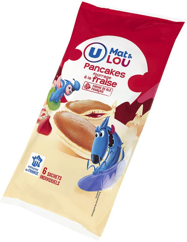 U Pancakes fourrage goût fraise packshot