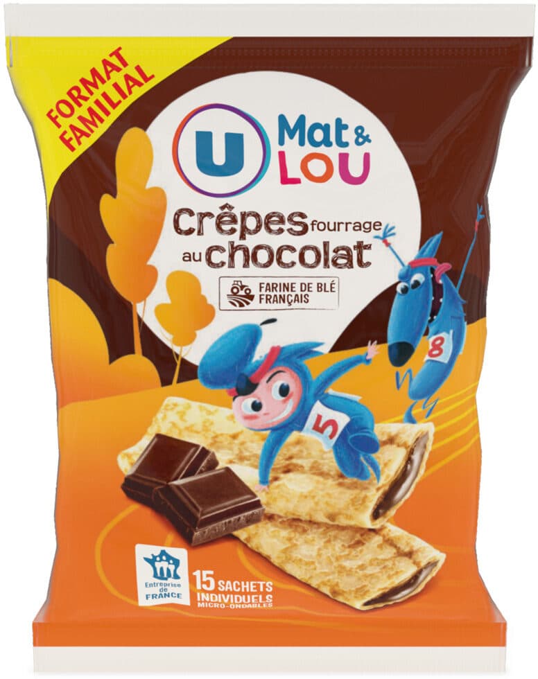 U Crêpes fourrées chocolat 15 pièces - 480g packshot