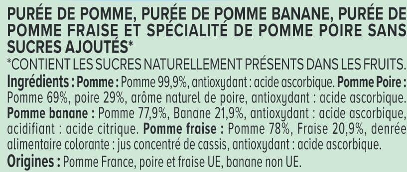 U Gourdes dessert fruitier aux 4 parfums sans sucre ajouté 20x90g packshot