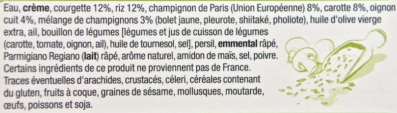 U Risotto aux Champignons et Petits Légumes packshot