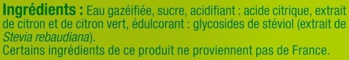 U Boisson gazéifiée à l'extrait de citron et citron vert avec sucre et édulcorant 1,5L packshot