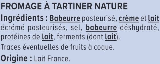 U Fromage à tartiner nature 21,5% de MG, 9x20g packshot