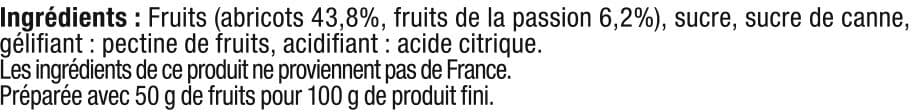 U Confiture abricot & fruit de la passion 370g packshot