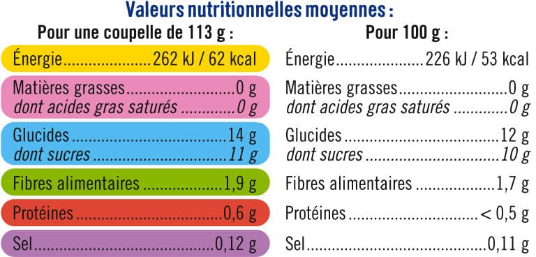 U Coupelles pêche,poire et mandarine sans sucre ajoutés x4, 260g packshot