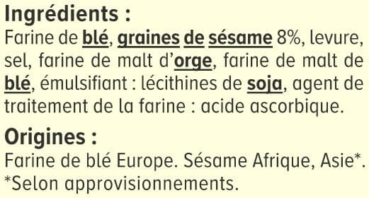 U Biscuits apéritifs Apéri toast sésame 100g packshot