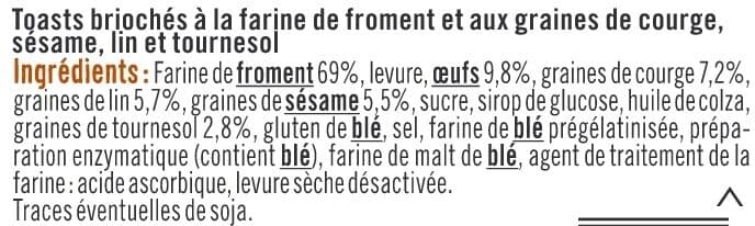 U Toasts froment et graines paquet de 230g packshot