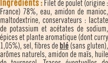 U Filet de poulet au curry 2 tranches 150g packshot