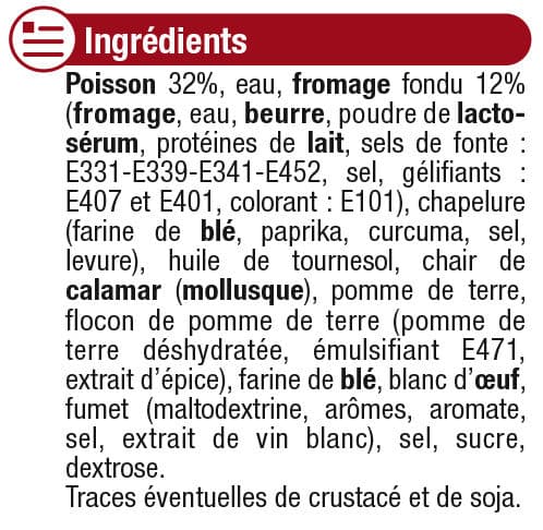 U Croq de poisson au fromage packshot