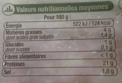 U Jambon cuit supérieur sans couenne paquet de 4 tranches fines, 120g packshot